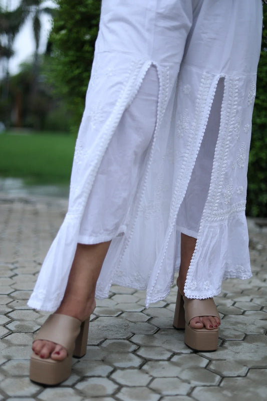 Tulip Plazo With Front Slit & Pockets