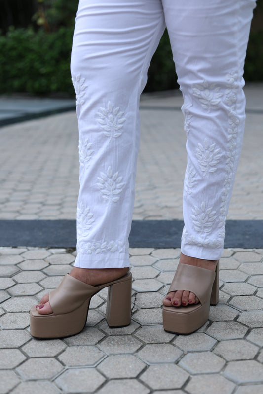 Cotton Pants With Pockets B7