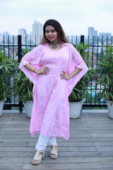 Hanya Baby Pink Mul Cotton Kaftan