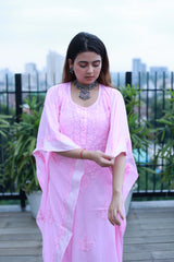 Hanya Baby Pink Mul Cotton Kaftan