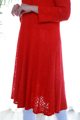 Hoor Cherry Red Viscose Anarkali