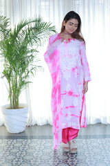 Amaira Pink Tie Dye Suit Set With Dupatta