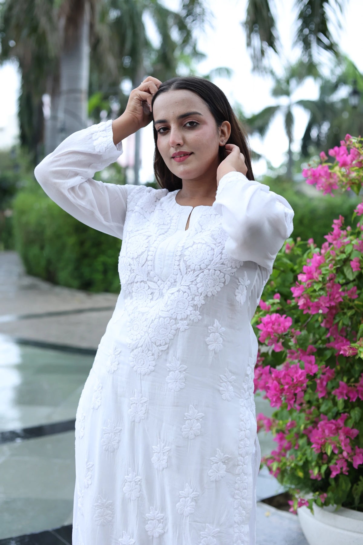 Pure White Muslin Kurti