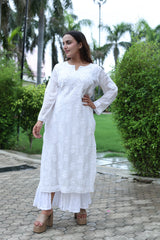 Pure White Muslin Kurti