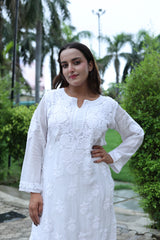 Pure White Muslin Kurti