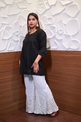 Mul Bell Sleeves Short Top With Mukesh